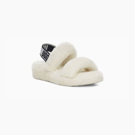 UGG Oh Yeah White Slippers for Women (UQVT50641)